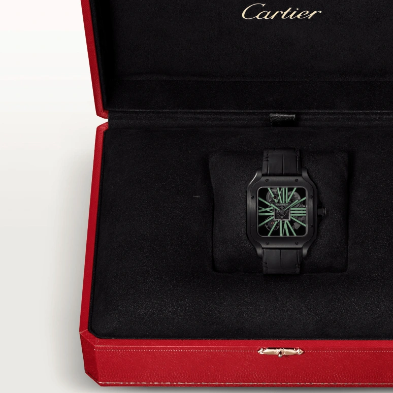 Cartier,Santos de Cartier 47.50x39.70mm,47.50x39.70mm,Stainless Steel,Grey,Handwound,72hours,In-house Caliber,WHSA0009