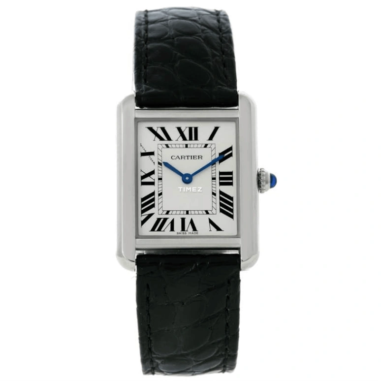 Cartier,Tank 24x30mm,24x30mm,Stainless Steel,Silver,Quartz,In-house Caliber,Sapphire,Crystal Glass,W1018255