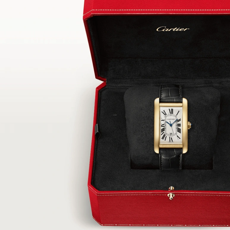Cartier,Tank 45.10x26.60mm,45.10x26.60mm,Yellow Gold,Silver,Automatic,Day,In-house Caliber,WGTA0041