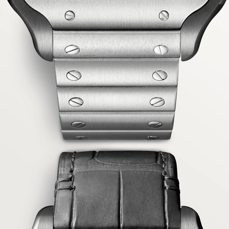 Cartier,Santos de Cartier 39.80mm,39.80mm,Stainless Steel,Silver,Handwound,72hours,In-house Caliber,WHSA0027