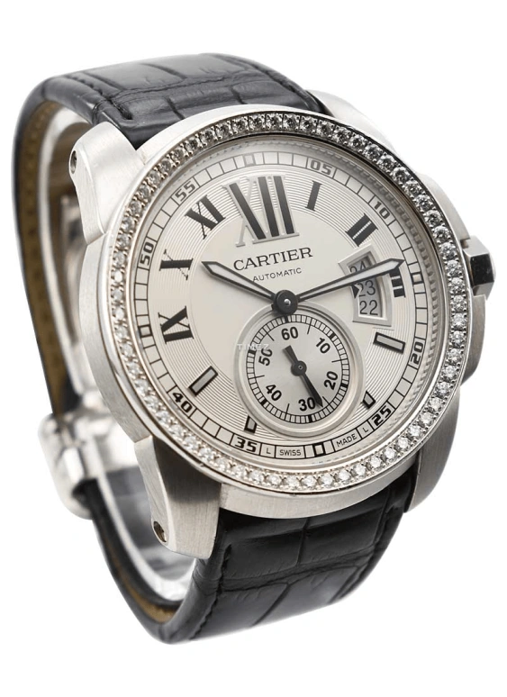 Cartier,Calibre de Cartier 42mm,42mm,White Gold,Silver White,Automatic,48hours,In-house Caliber,WF100003