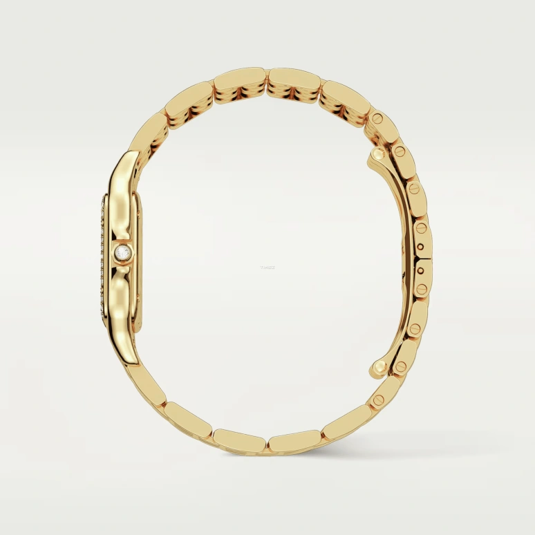 Cartier,Panthère de Cartier 25.40x38mm,25.40x38mm,Yellow Gold,Gradient,Green,Quartz,Sapphire,Crystal Glass,Square,WJPN0037