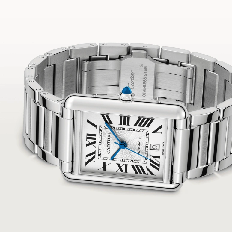 Cartier,Tank 41x31mm,41x31mm,Stainless Steel,Silver,Automatic,Day,42hours,WSTA0053
