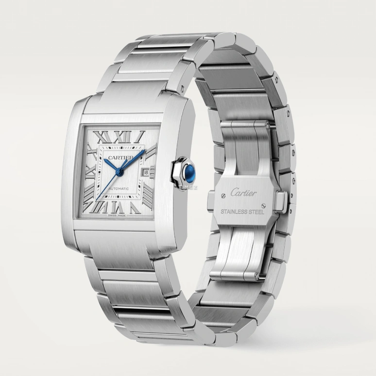 Cartier,Tank 36.70x30.50mm,36.70x30.50mm,Stainless Steel,Silver White,Automatic,Day,Sapphire,Crystal Glass,WSTA0067
