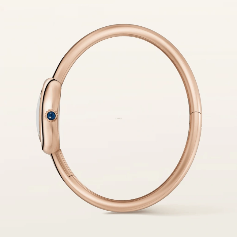 Cartier,Baignoire 24.60x18.70mm,24.60x18.70mm,Rose Gold,Silver,Quartz,Sapphire,Crystal Glass,Oval,WGBA0080