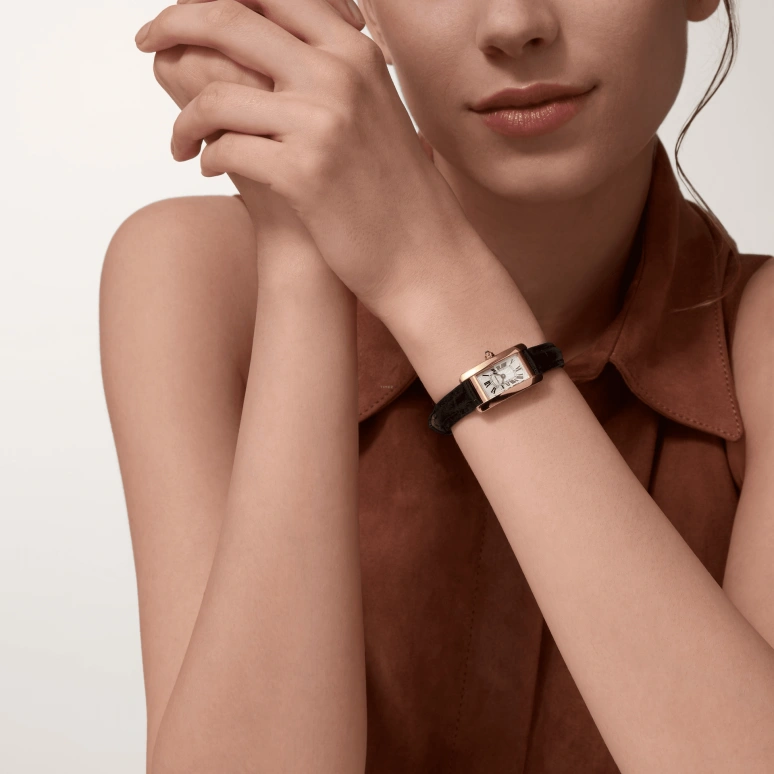 Cartier,Tank 27x15.20mm,27x15.20mm,Yellow Gold,Silver,Quartz,Sapphire,Crystal Glass,Square,WGTA0038