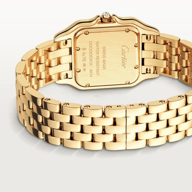 Cartier,Panthère de Cartier 36.50x26.70mm,36.50x26.70mm,Yellow Gold,Silver,Quartz,Glass,Square,WJPN0085