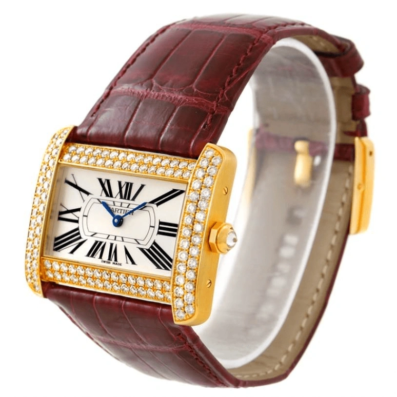 Cartier,Tank 38x30mm,38x30mm,Yellow Gold,Silver,Quartz,Sapphire,Crystal Glass,Square,WA301170