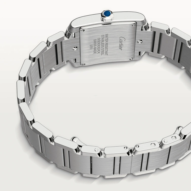 Cartier,Tank 30x25mm,30x25mm,Stainless Steel,Silver,Quartz,In-house Caliber,Sapphire,Crystal Glass,WSTA0005