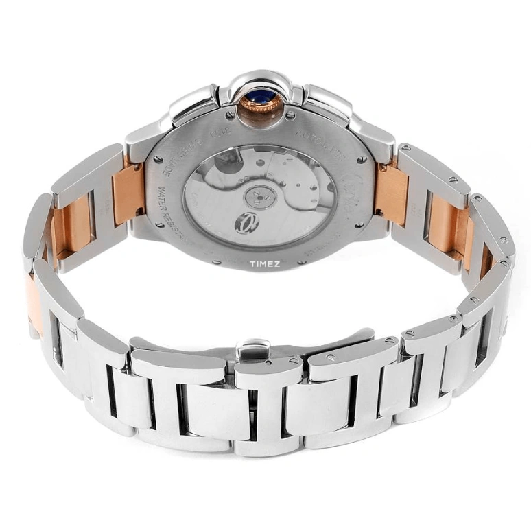 Cartier,Ballon Bleu de Cartier 44mm,44mm,Stainless Steel,Rose Gold,Silver,Automatic,Chronograph,Day,W6920063