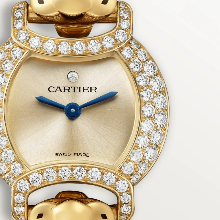Cartier,Panthère Jewelry Watches 22.20mm,22.20mm,Yellow Gold,Gold,Quartz,Sapphire,Other,HPI01441