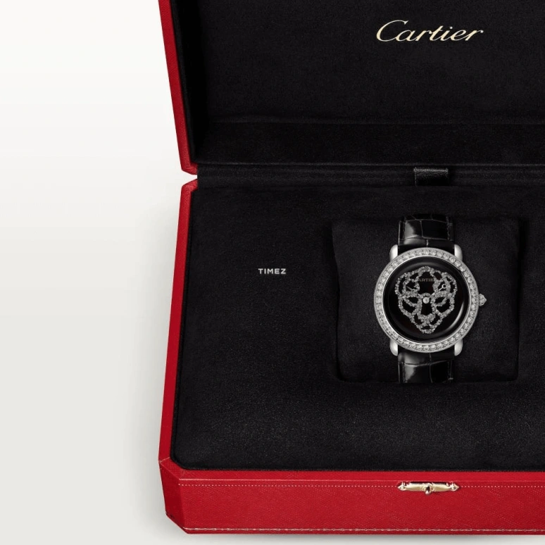 Cartier,Panthère Jewelry Watches 37mm,37mm,White Gold,Black,Handwound,36hours,In-house Caliber,HPI01430