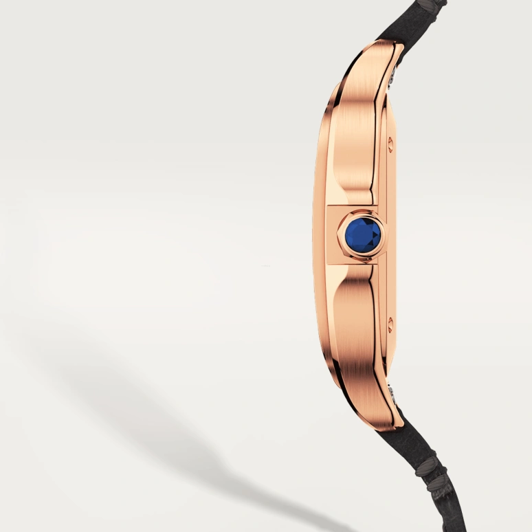 Cartier,Santos de Cartier 35.10mm,35.10mm,Rose Gold,Silver,Automatic,42hours,In-house Caliber,WGSA0028