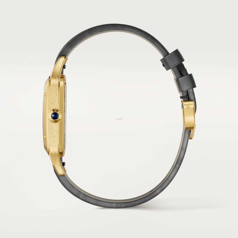 Cartier,Santos de Cartier 43.50x31.40mm,43.50x31.40mm,Yellow Gold,Silver,Grey,Automatic,44hours,In-house Caliber,WHSA0043