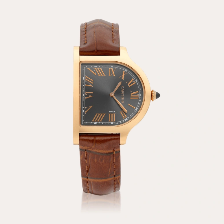 Cartier,Cloche de Cartier 37.15x28.75mm,37.15x28.75mm,Rose Gold,Grey,Handwound,38hours,In-house Caliber,WGCC0003