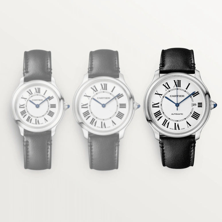 Cartier,Ronde de Cartier 40mm,40mm,Stainless Steel,Silver,Automatic,Day,42hours,WSRN0032