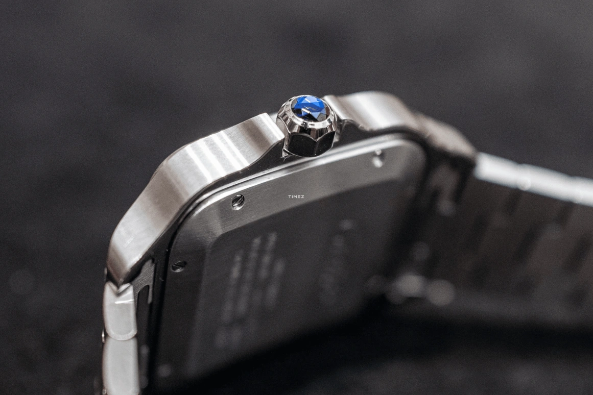 Cartier,Santos de Cartier 40.20x47.50mm,40.20x47.50mm,Stainless Steel,Grey,Coal Gray,Automatic,Day,Dule Time,WSSA0076