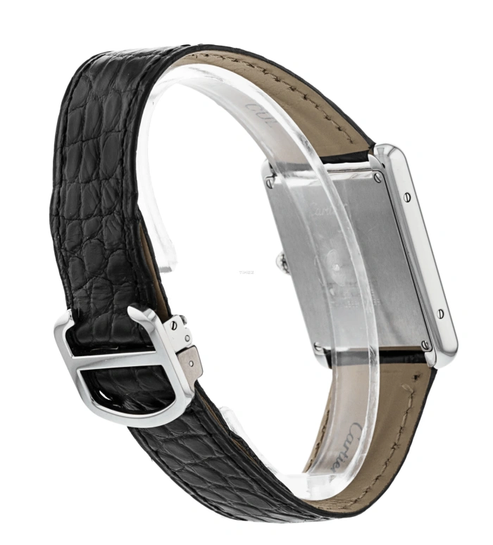Cartier,Tank 34.80mm,34.80mm,Stainless Steel,Silver White,Quartz,In-house Caliber,Sapphire,Crystal Glass,W5200017