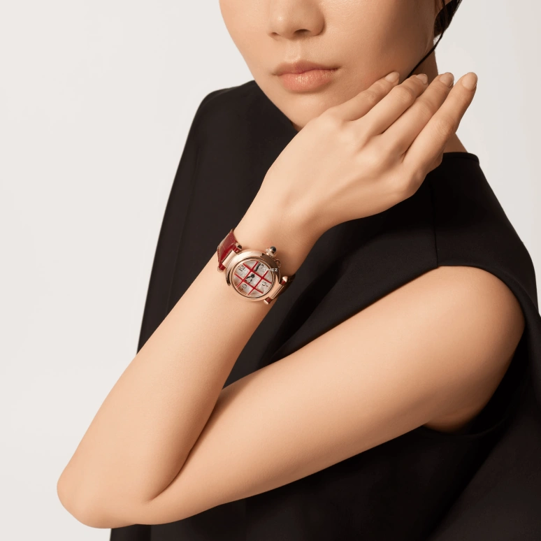 Cartier,Pasha de Cartier 35mm,35mm,Rose Gold,Silver,Automatic,42hours,In-house Caliber,WGPA0028