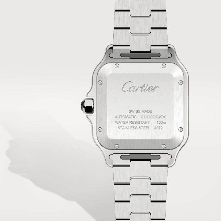 Cartier,Santos de Cartier 39.80x47.50mm,39.80x47.50mm,Stainless Steel,Silver,Automatic,Day,42hours,WSSA0018