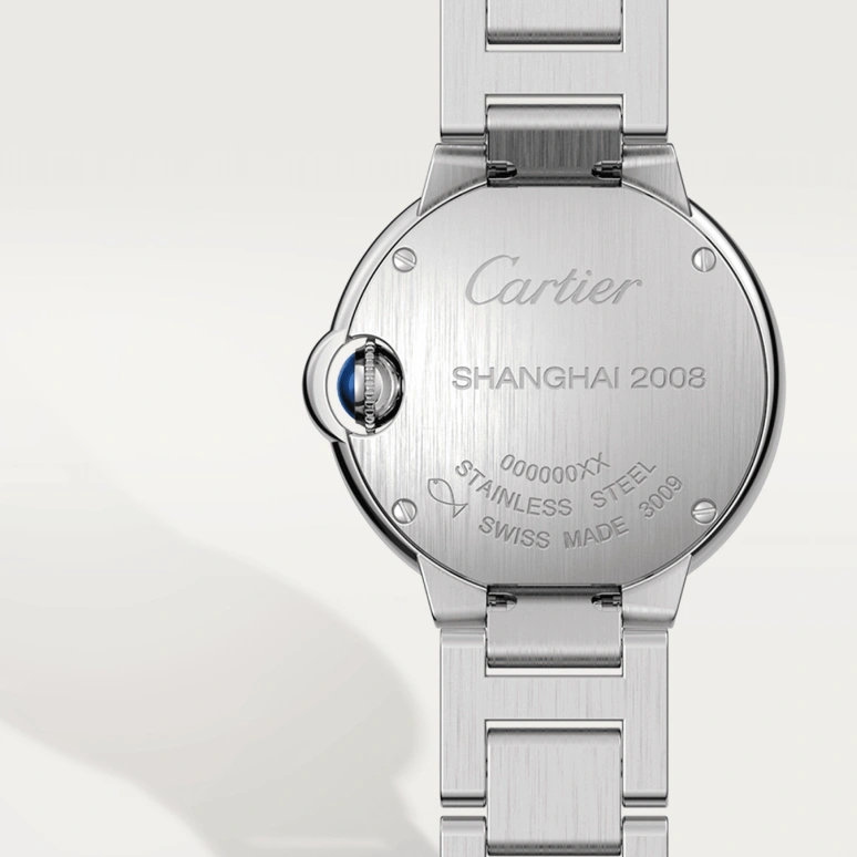 Cartier,Ballon Bleu de Cartier 28mm,28mm,Stainless Steel,Silver,Quartz,Sapphire,Crystal Glass,Round,W4BB0015