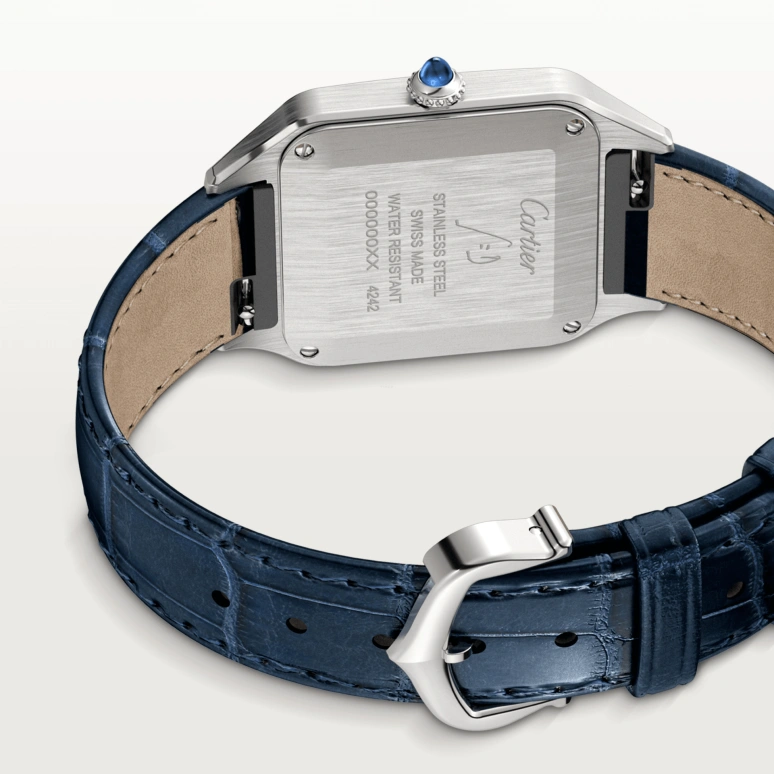 Cartier,Santos de Cartier 38x27.50mm,38x27.50mm,Stainless Steel,Silver,Quartz,Sapphire,Crystal Glass,Square,WSSA0023