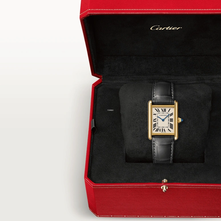 Cartier,Tank 33.70x25.50mm,33.70x25.50mm,Yellow Gold,Silver,Quartz,Hardlex,Square,WGTA0343