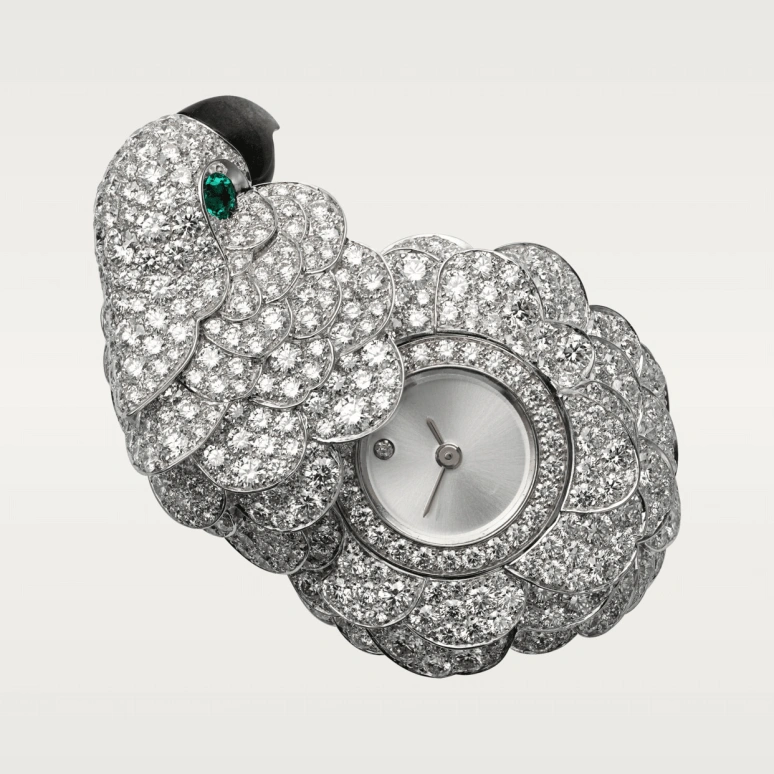 Cartier,High Jewelry Watches ,White Gold,Silver,Quartz,In-house Caliber,Sapphire,Crystal Glass,HPI00685