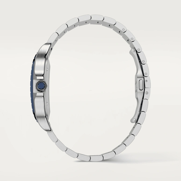 Cartier,Santos de Cartier 39.80mm,39.80mm,Stainless Steel,Silver,Automatic,Day,42hours,WSSA0047