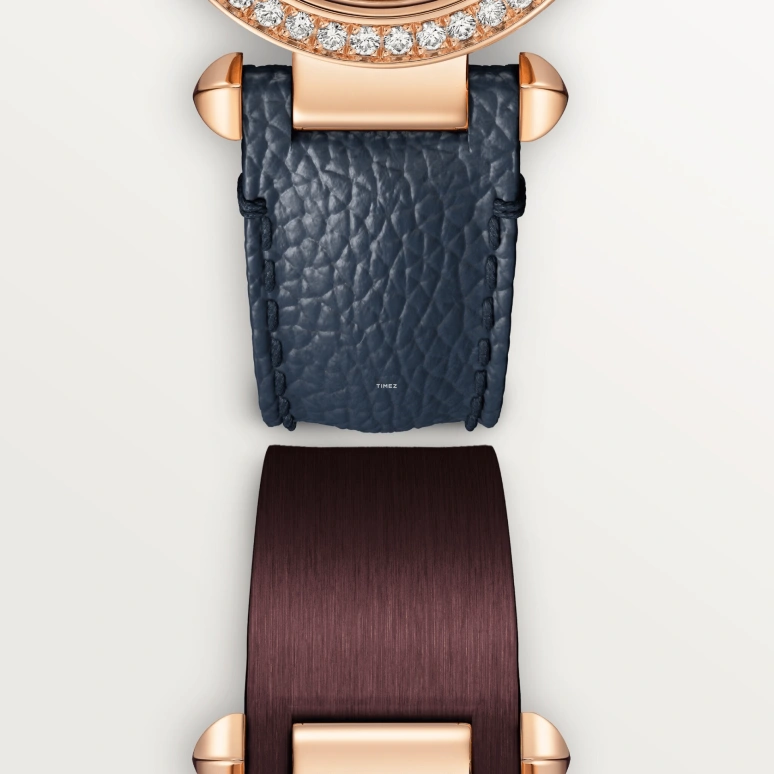Cartier,Pasha de Cartier 30mm,30mm,Rose Gold,White,Quartz,Crystal Glass,Sapphire,Round,WJPA0045