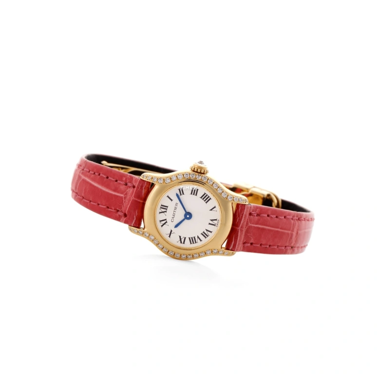 Cartier,Other 20mm,20mm,Yellow Gold,White,Quartz,Sapphire,Round,WB400331