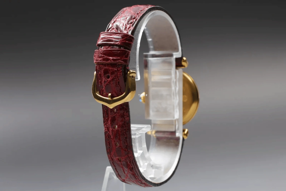 Cartier,Other 23.80mm,23.80mm,Yellow Gold,White,Quartz,Sapphire,Round,590002