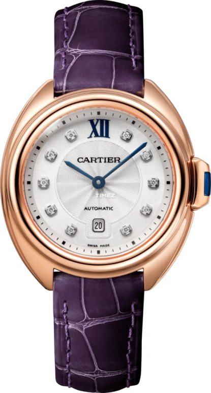 Cartier,Clé de Cartier 31mm,31mm,Rose Gold,Silver,Automatic,Day,42hours,WJCL0031