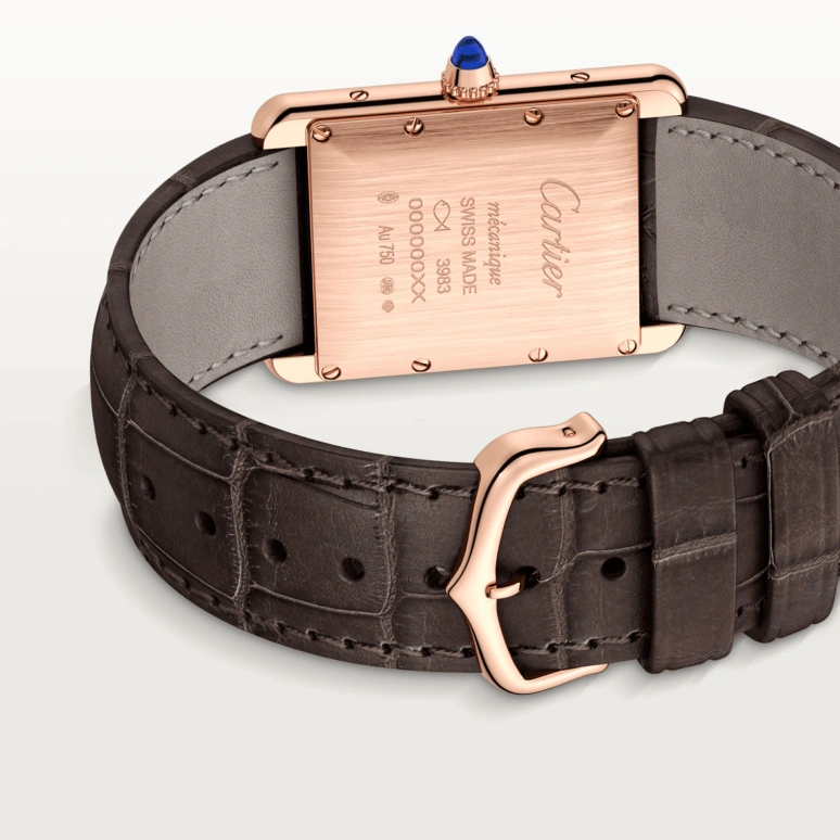 Cartier,Tank 33.70x25.50mm,33.70x25.50mm,Rose Gold,Silver,Handwound,38hours,In-house Caliber,WGTA0011