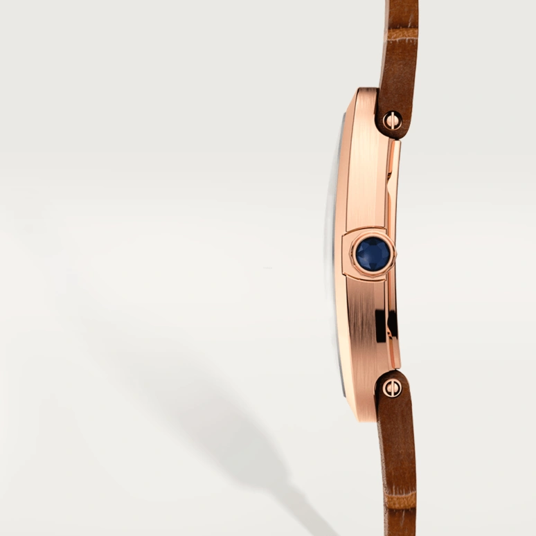 Cartier,Baignoire 31.60x23.10mm,31.60x23.10mm,Rose Gold,Silver,Quartz,Sapphire,Crystal Glass,Oval,W8000007