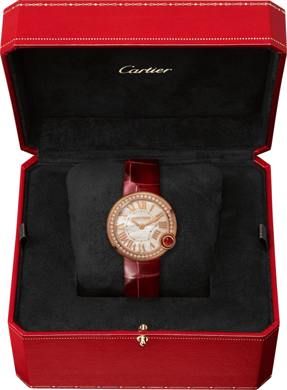 Cartier,Ballon Blanc de Cartier 30mm,30mm,Yellow Gold,Cream white,Quartz,Sapphire,Crystal Glass,Round,WJBL0010