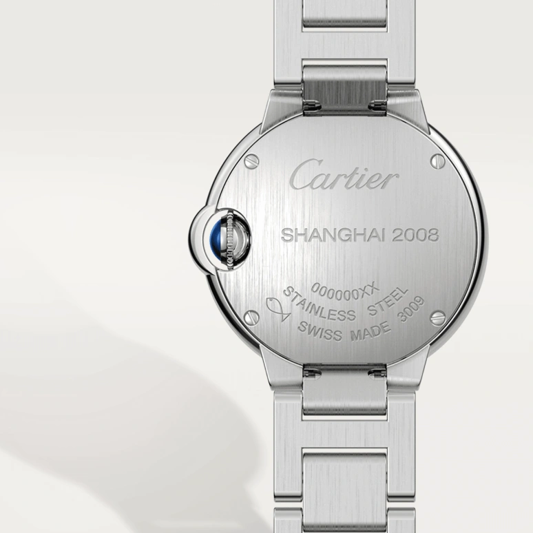 Cartier,Ballon Bleu de Cartier 28mm,28mm,Stainless Steel,Silver,Quartz,Sapphire,Crystal Glass,Round,W4BB0015
