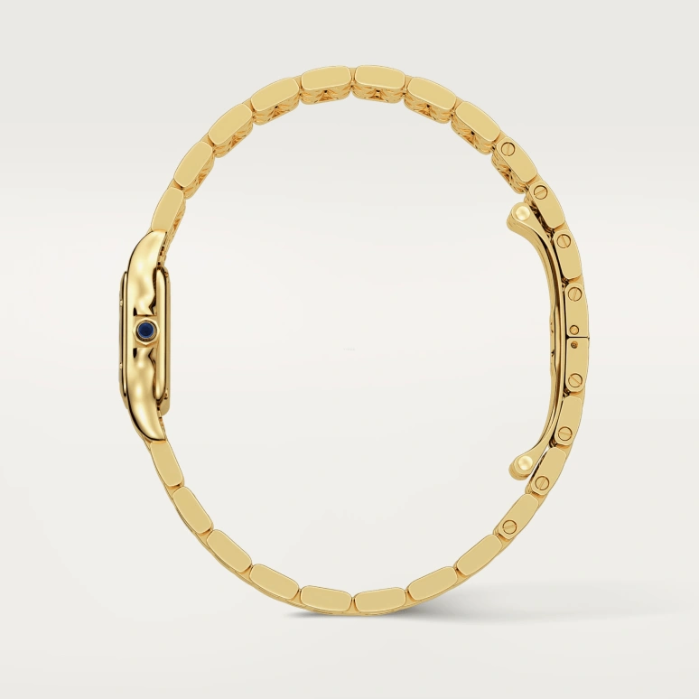 Cartier,Panthère de Cartier 25x19mm,25x19mm,Yellow Gold,Silver,Quartz,Sapphire,Crystal Glass,Square,WGPN0016
