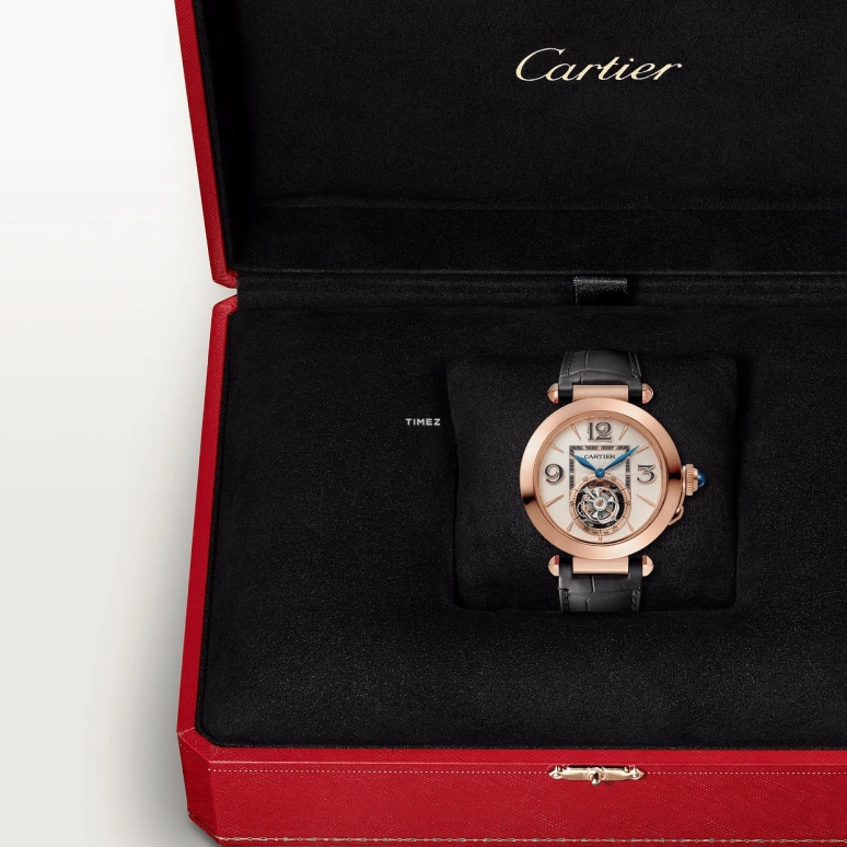 Cartier,Pasha de Cartier 41mm,41mm,Rose Gold,Cream,Handwound,Tourbillon,50hours,WHPA0010