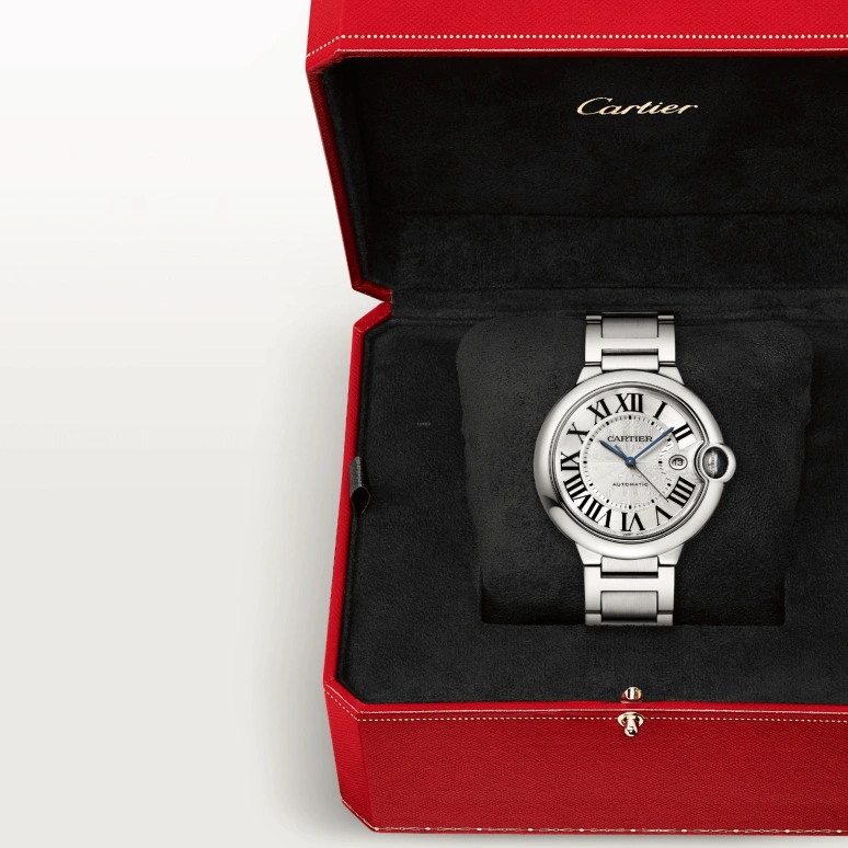 Cartier,Ballon Bleu de Cartier 42mm,42mm,Stainless Steel,Silver,Automatic,Day,42hours,WSBB0049