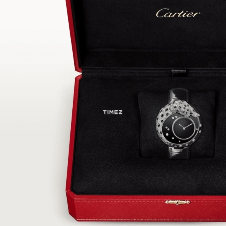 Cartier,High Jewelry Watches 40mm,40mm,White Gold,Black,Silver,Handwound,48hours,In-house Caliber,HPI01011