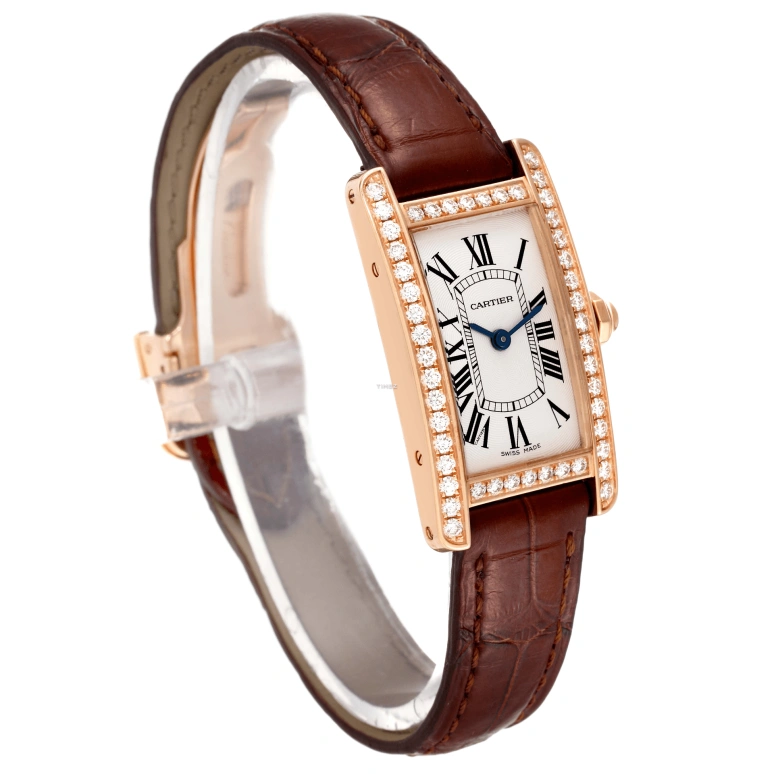 Cartier,Tank 34.80x19mm,34.80x19mm,Rose Gold,Silver,Quartz,Sapphire,Crystal Glass,Square,WJTA0002