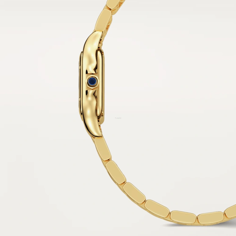 Cartier,Panthère de Cartier 25x19mm,25x19mm,Yellow Gold,Silver,Quartz,Sapphire,Crystal Glass,Square,WGPN0048