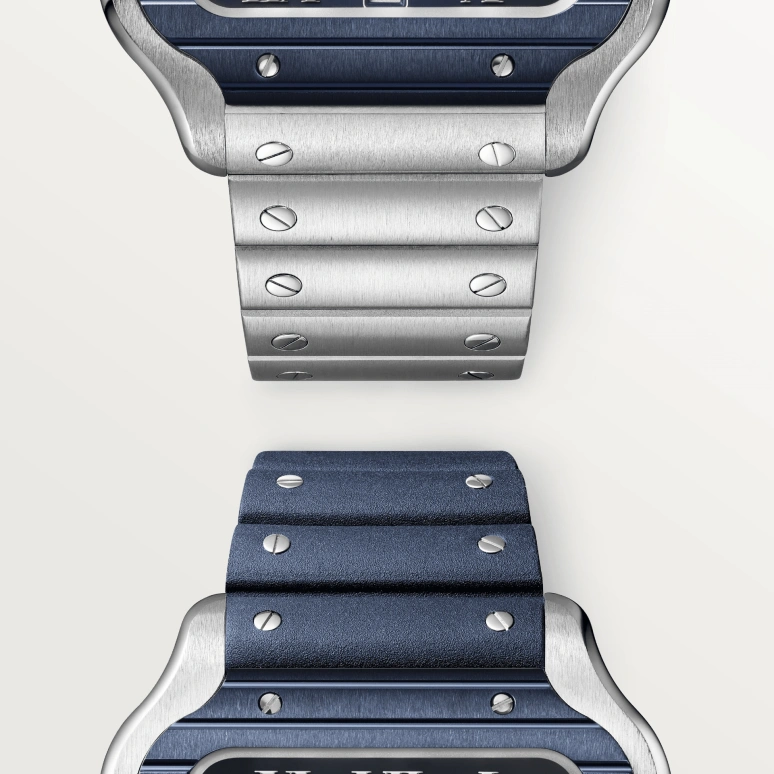 Cartier,Santos de Cartier 39.80mm,39.80mm,Stainless Steel,Blue,Automatic,Day,42hours,Stephen Curry,Threezus,WSSA0048