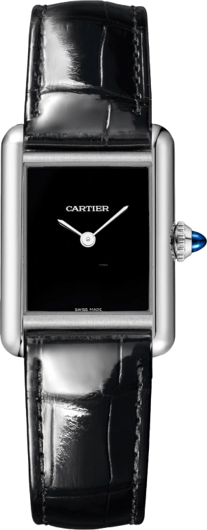 Cartier,Tank 29.50x22mm,29.50x22mm,Stainless Steel,Black,Quartz,Sapphire,Crystal Glass,Square,WSTA0071