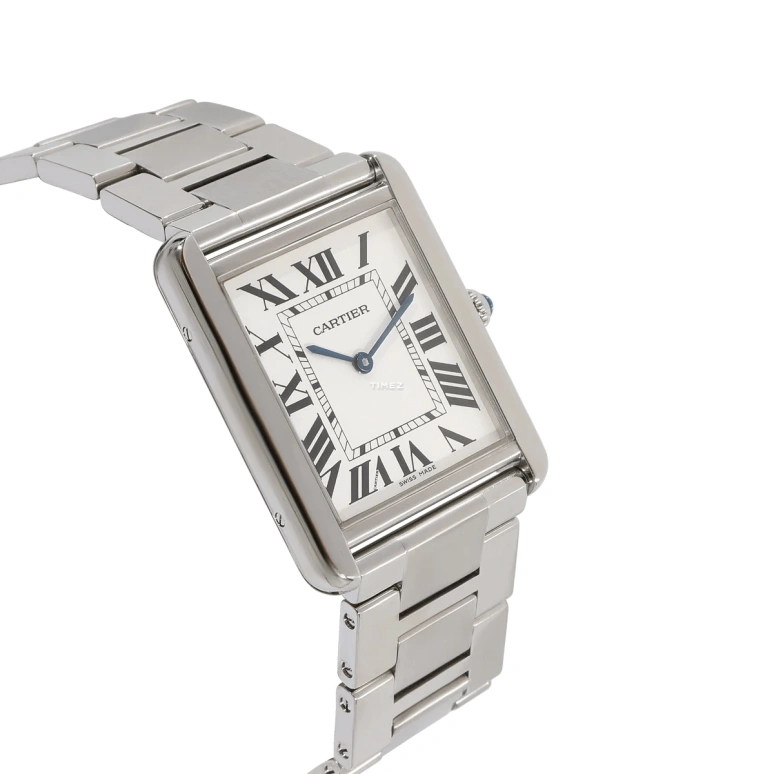 Cartier,Tank 34.80x27.40mm,34.80x27.40mm,Stainless Steel,Silver,Quartz,Sapphire,Crystal Glass,Square,W5200014