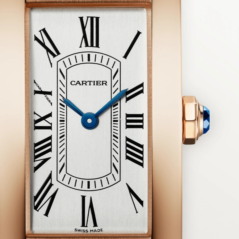 Cartier,Tank 35.40x19.40mm,35.40x19.40mm,Rose Gold,Silver,Quartz,Sapphire,Crystal Glass,Square,WGTA0340