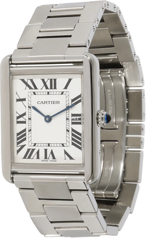 Cartier,Tank 34.80x27.40mm,34.80x27.40mm,Stainless Steel,Silver,Quartz,Sapphire,Crystal Glass,Square,W5200014
