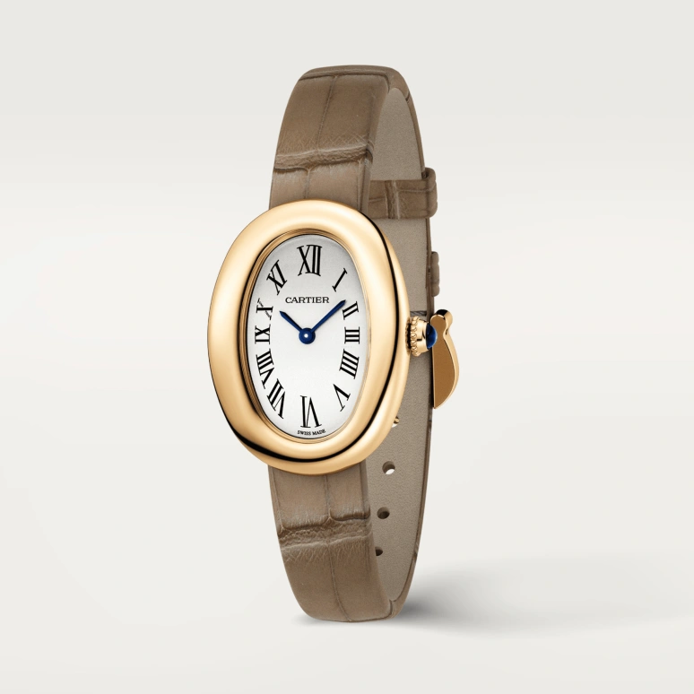 Cartier,Baignoire 31x23mm,31x23mm,Yellow Gold,Silver,Quartz,Sapphire,Crystal Glass,Oval,WGBA0007