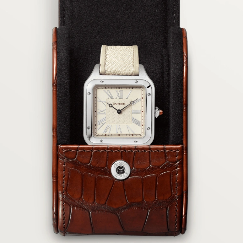 Cartier,Santos de Cartier 46.60x33.90mm,46.60x33.90mm,Platinum,White,Handwound,36hours,In-house Caliber,WGSA0036